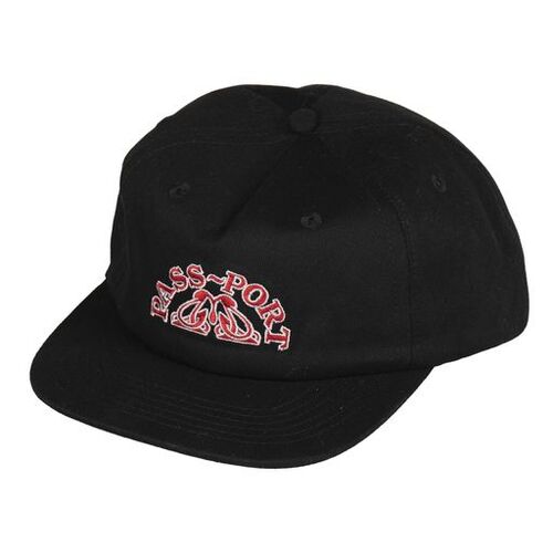 Passport Hat Crystal 5 Panel Black