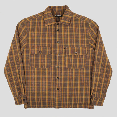 Passport Shirt Workers Flannel Mustard [Size: Mens Medium]