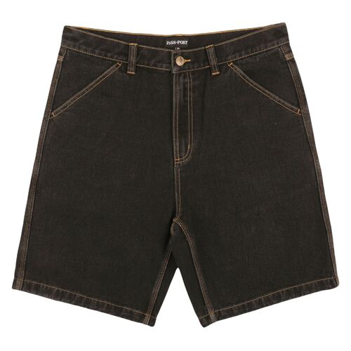 Passport Shorts Digger Club III Washed Black [Size: 28 inch Waist]