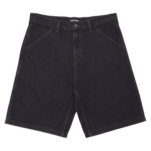 Passport Shorts Workers Club Jean R43 Washed Black [Size: 26 inch Waist] [Colour: Black]