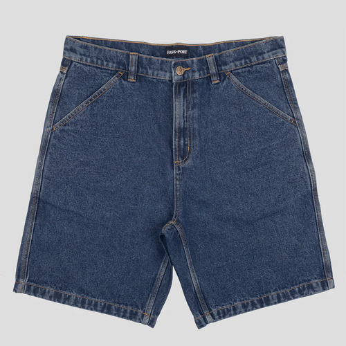 Passport Shorts Workers Club Washed Dark Indigo [Size: 30 inch Waist]