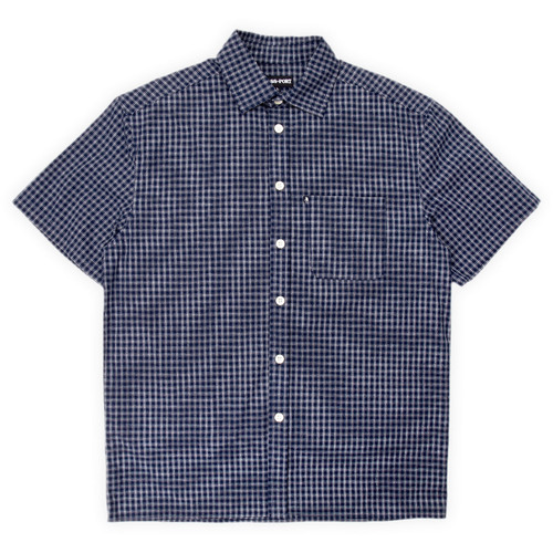 Passport Shirt Workers Check Navy [Size: Mens Medium]