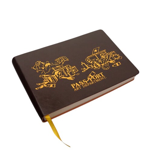 Passport Sketchbook Art Department Brown/Gold