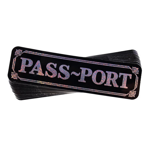 Passport Sticker Official Black/Holographic Silver