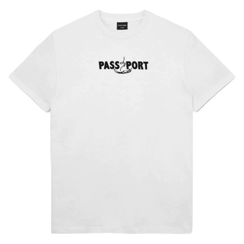 Passport Tee Featherweight Embroidery White [Size: Mens Medium]