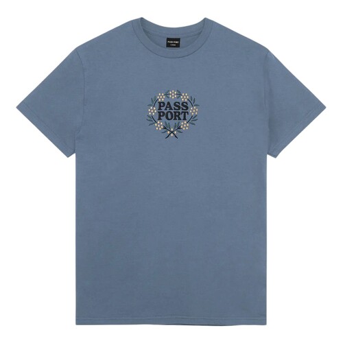 Passport Tee Wattle Stonewash Blue [Size: Mens Medium] [Colour: Blue]