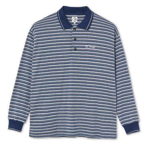 Polar Skate Co. Tee L/S Polo Stripe Navy