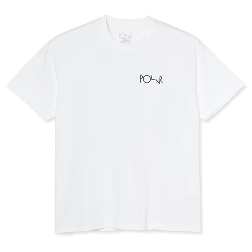 Polar Skate Co. Tee Stroke Logo White [Size: Mens Medium]