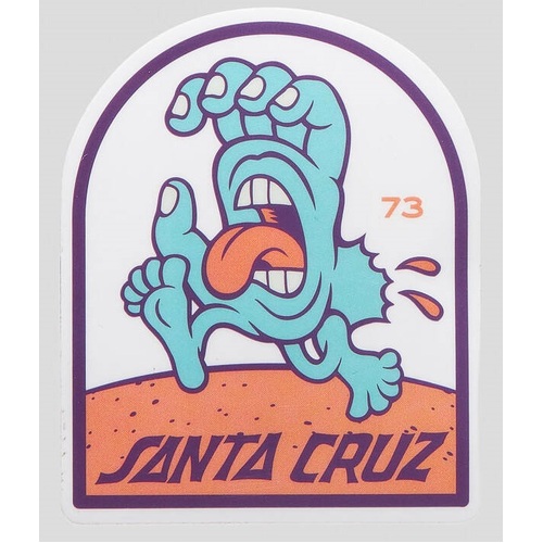 Santa Cruz Sticker Beach Bumb Hand Purple 3.2 Inch x 2.5 Inch