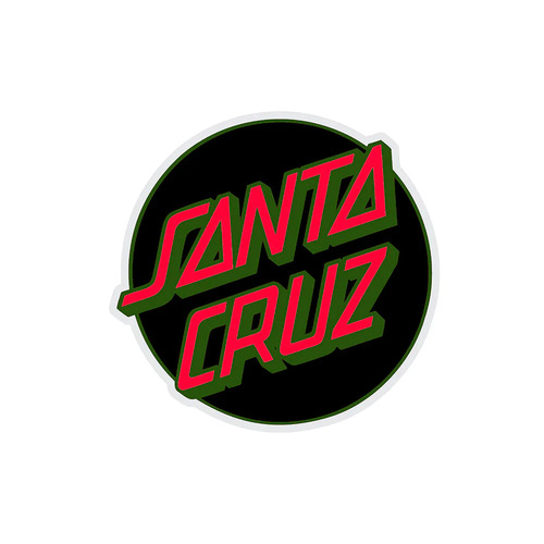 Santa Cruz Sticker Other Dot Black/Green 3 Inch