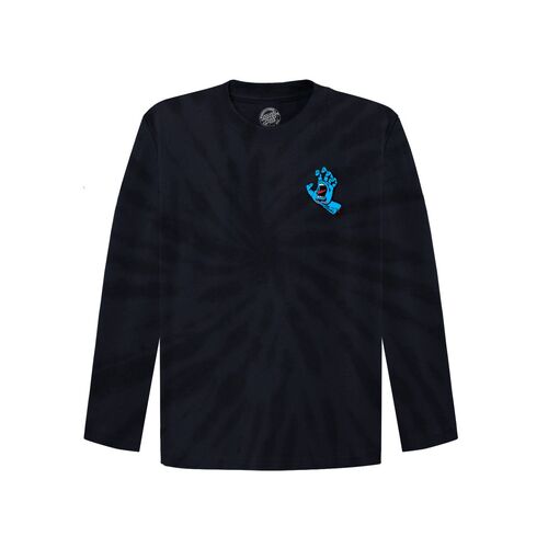 Santa Cruz Youth Tee L/S Tee Screaming Hand Dark Navy [Size: Youth 16/XLarge]