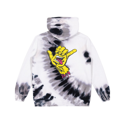 Santa Cruz Youth Jumper Shaka Hand Hood Black Tie Dye [Size: Youth 8]