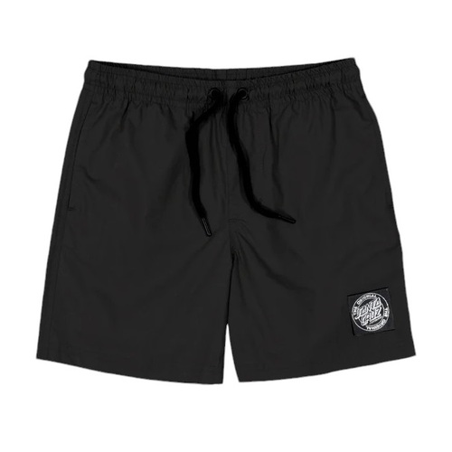 Santa Cruz Youth Shorts Elastic Waist Cruzier Solid Beach Black [Size: Youth 8] [Colour: Black]