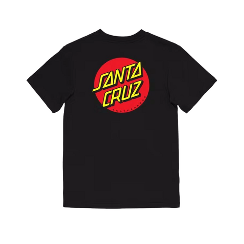 Santa Cruz Youth Tee Classic Dot Chest Black [Size: Youth 10]