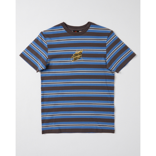 Santa Cruz Youth Tee Not a Dot Flamed Yarn Dye Blue Stripe [Size: Youth 8/XSmall]