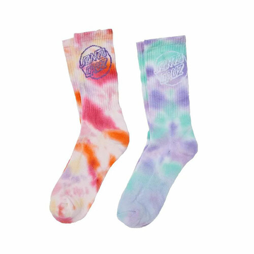 Santa Cruz Youth Socks Opus Dot Tie Dye 2pk Pink/Purple US 2-8