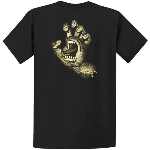 Santa Cruz Tee Street Creep Hand Black [Size: Mens Medium]