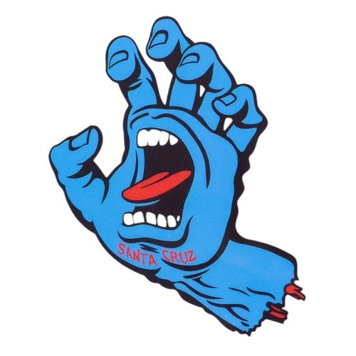 Santa Cruz Sticker Screaming Hand Blue 8.2 Inch