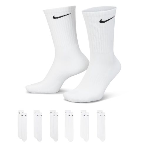 Nike SB Socks Crew 6pk Everyday Cush White US 8-12