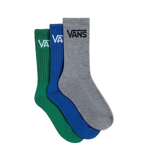 Vans Youth Socks 3pk Grey/Blue/Verdant Green US 1-6