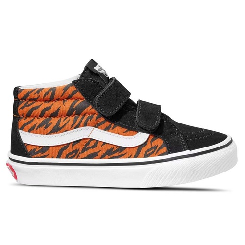 Vans Youth Sk8-Mid Reissue Velcro Tiger Black/White [Size: US 12K]