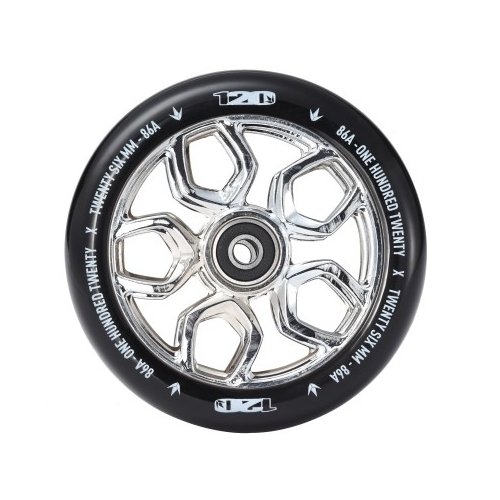 Envy Scooter Wheel Lambo Chrome/Black 120mm (Single)