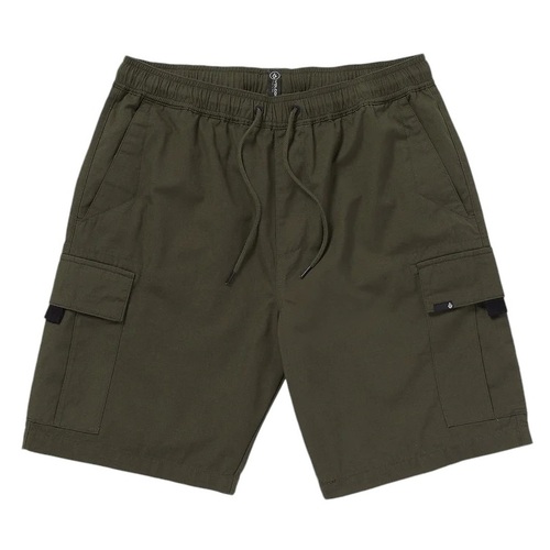 Volcom Shorts March Cargo Elastic Waist Wren [Size: Mens Small]