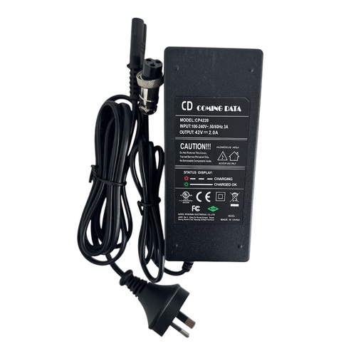 E-Scooter Charger 42V 2Ah (36V Battery) GX16 3 Pin Female