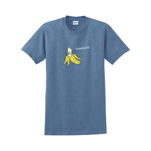 Freedumb Tee Crying Banana Heather Indigo [Size: Mens Large]