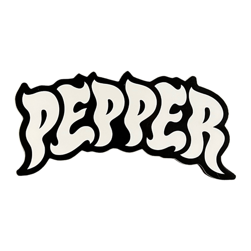 Pepper Sticker Logo Outline Black 5.5 Inch