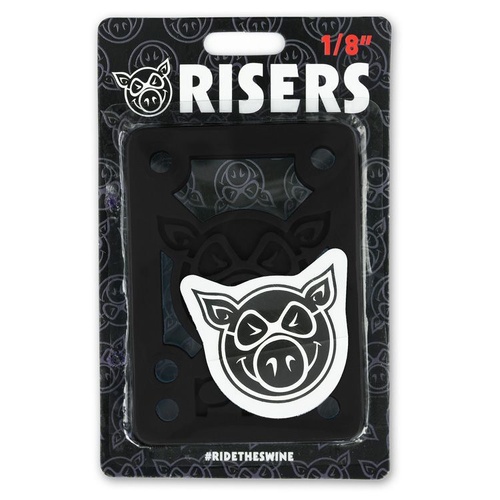 Pig Risers 1/4 Inch Hard Black