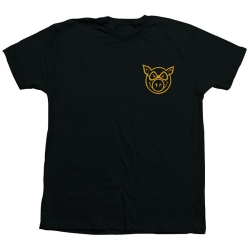 Pig Tee Pig Head Black [Size: Mens Small] [Colour: Black]