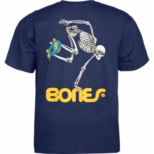 Powell Peralta Tee Skateboard Skeleton Navy