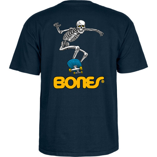 Powell Peralta Tee Skate Skeleton 2 Navy [Size: Mens Medium] [Colour: Blue]