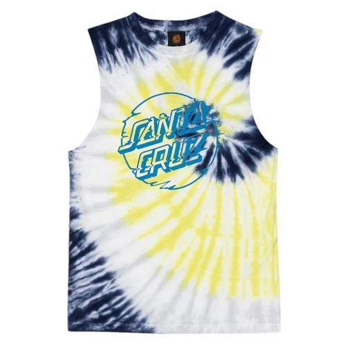 Santa Cruz Youth Muscle Vivid Dot Navy Tie Dye [Size: Youth 8] [Colour: Tie Dye]