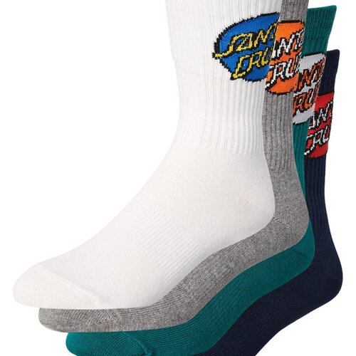 Santa Cruz Socks 4pk Pop Grey/Green/White/Navy US 7-11