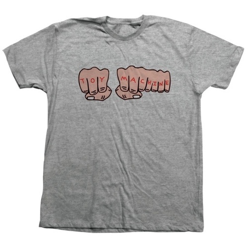 Toy Machine Tee Fists Tee Heather Grey [Size: Mens Medium]